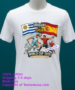 Uruguay Vs Spain World Cup 2026 T Shirt