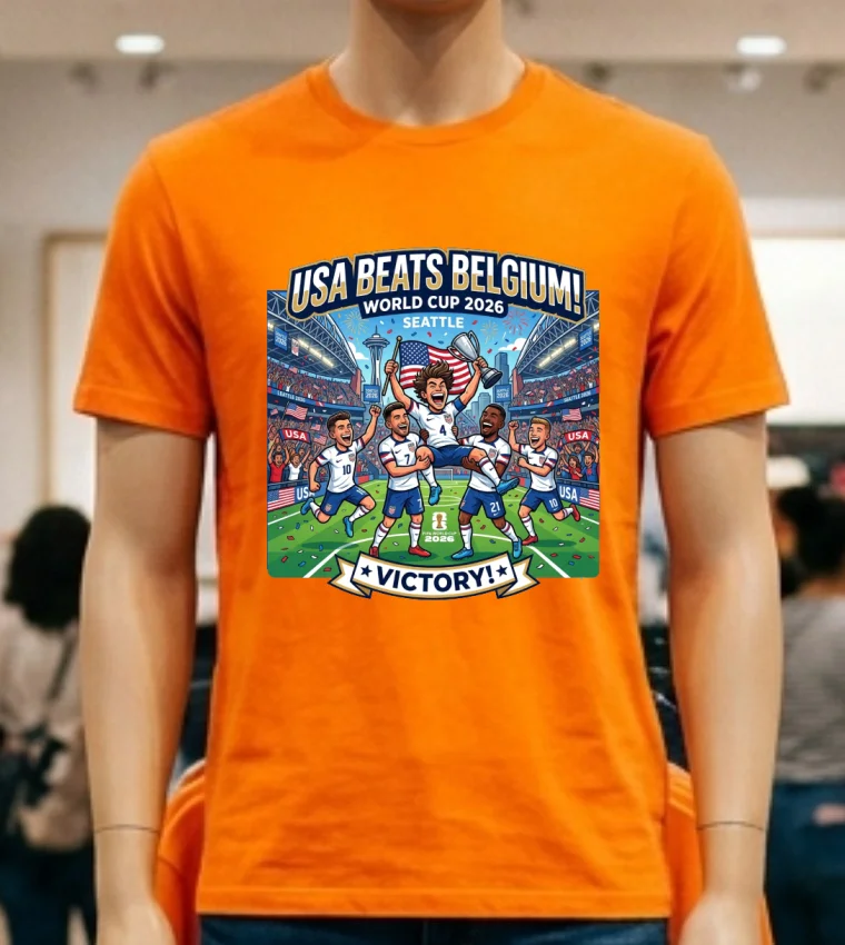Us Team Beats Belgium At World Cup 2026 In Seattle T Shirt Orange Shirt 1
