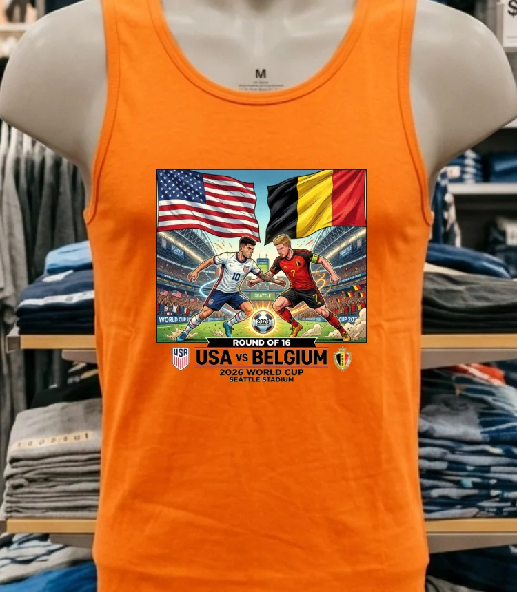 Usa Vs Belgium In The 2026 World Cup T Shirt - orange-shirt Usa Vs Belgium In The 2026 World Cup T Shirt Orange Shirt