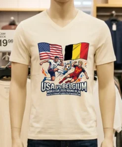 Usa Vs Belgium In The Round Of 16 Of The 2026 World Cup At Seattle Stadium (Lumen Field, Washington) T Shirt