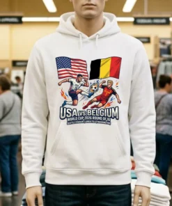 Usa Vs Belgium In The Round Of 16 Of The 2026 World Cup At Seattle Stadium (Lumen Field, Washington) T Shirt