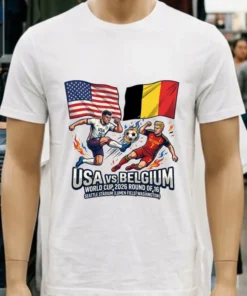 Usa Vs Belgium In The Round Of 16 Of The 2026 World Cup At Seattle Stadium (Lumen Field, Washington) T Shirt