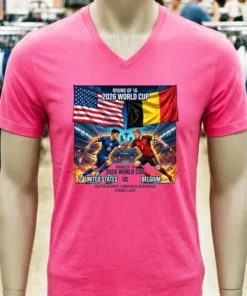 Usa Vs Belgium In The Round Of 16 Of The 2026 World Cup T Shirt