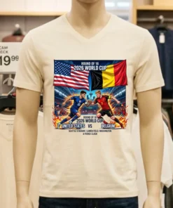 Usa Vs Belgium In The Round Of 16 Of The 2026 World Cup T Shirt