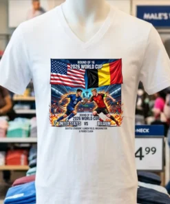 Usa Vs Belgium In The Round Of 16 Of The 2026 World Cup T Shirt