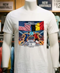 Usa Vs Belgium In The Round Of 16 Of The 2026 World Cup T Shirt