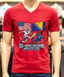 Usa Vs Bosnia & Herzegovina World Cup 2026 At Santa Clara (Levi's Courtyard) T Shirt