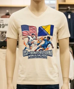 Usa Vs Bosnia & Herzegovina World Cup 2026 At Santa Clara (Levi's Courtyard) T Shirt