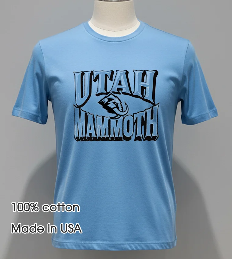 Utah Mammoth Logo Style Trend Shirt - blue-shirt Utah Mammoth Logo Style Trend Shirt Blue Shirt