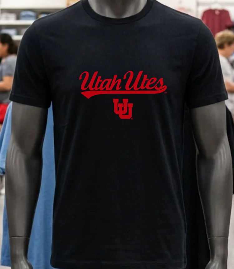 Utah Utes Wordmark Letter Style 2025 Shirt - balck-shirt Utah Utes Wordmark Letter Style 2025 Shirt Balck Shirt