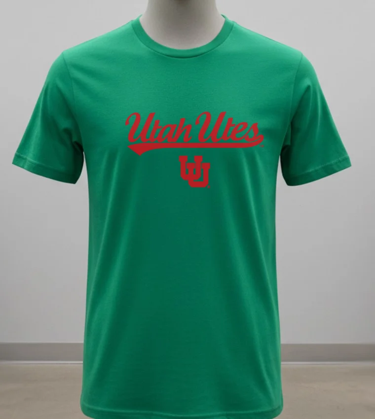 Utah Utes Wordmark Letter Style 2025 Shirt - green-shirt Utah Utes Wordmark Letter Style 2025 Shirt Green Shirt