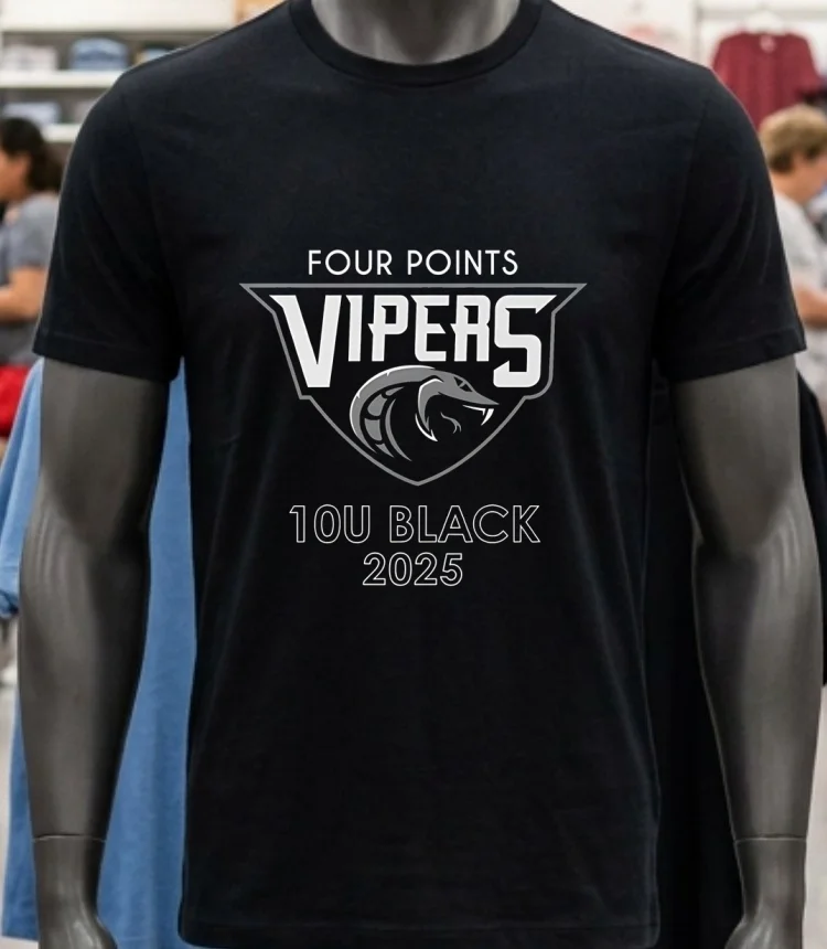 Vandegrift Crown Trio Four Points Badge Shirt - balck-shirt Vandegrift Crown Trio Four Points Badge Shirt Balck Shirt