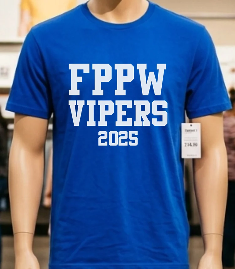 Vandegrift Crown Trio Four Points Viper Block Text 2025 Shirt - blue-shirt Vandegrift Crown Trio Four Points Viper Block Text 2025 Shirt Blue Shirt