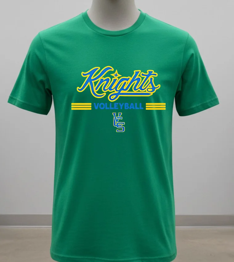 Vcs Vance Charter School Knights Volleyball 2025 Shirt - green-shirt Vcs Vance Charter School Knights Volleyball 2025 Shirt Green Shirt