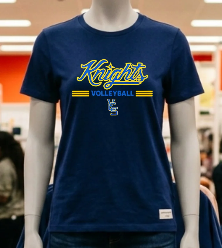 Vcs Vance Charter School Knights Volleyball 2025 Shirt Navy Shirt 1