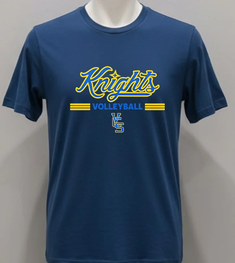 Vcs Vance Charter School Knights Volleyball 2025 Shirt - navy-shirt Vcs Vance Charter School Knights Volleyball 2025 Shirt Navy Shirt