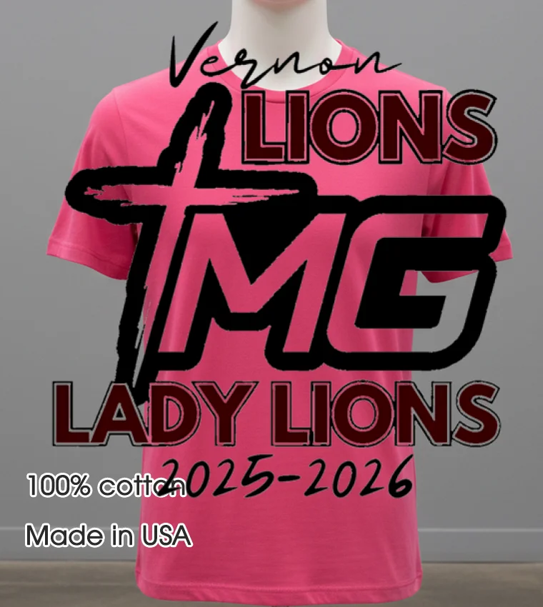 Vernon Lions Tmg Lady Lions 2025 2026 Shirt - red-shirt Vernon Lions Tmg Lady Lions 2025 2026 Shirt Red Shirt