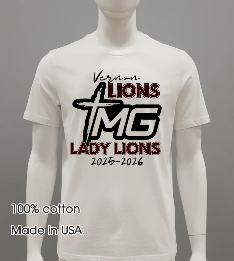 Vernon Lions Tmg Lady Lions 2025 2026 Shirt - white-t-shirt Vernon Lions Tmg Lady Lions 2025 2026 Shirt White T Shirt 2