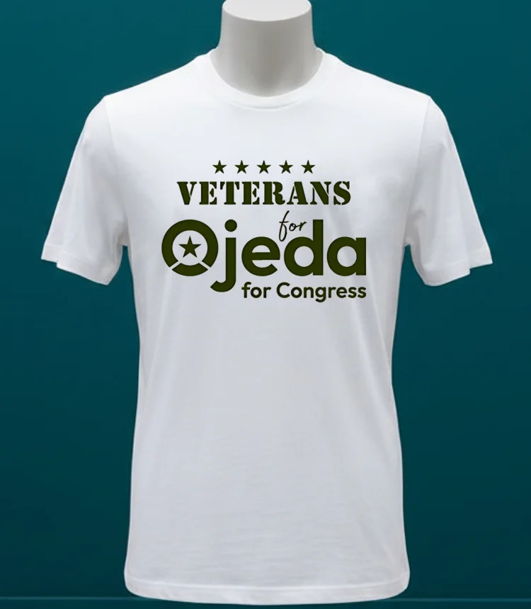 Veterans For Ojeda For Congress Shirt - white-t-shirt Veterans For Ojeda For Congress Shirt White T Shirt 1