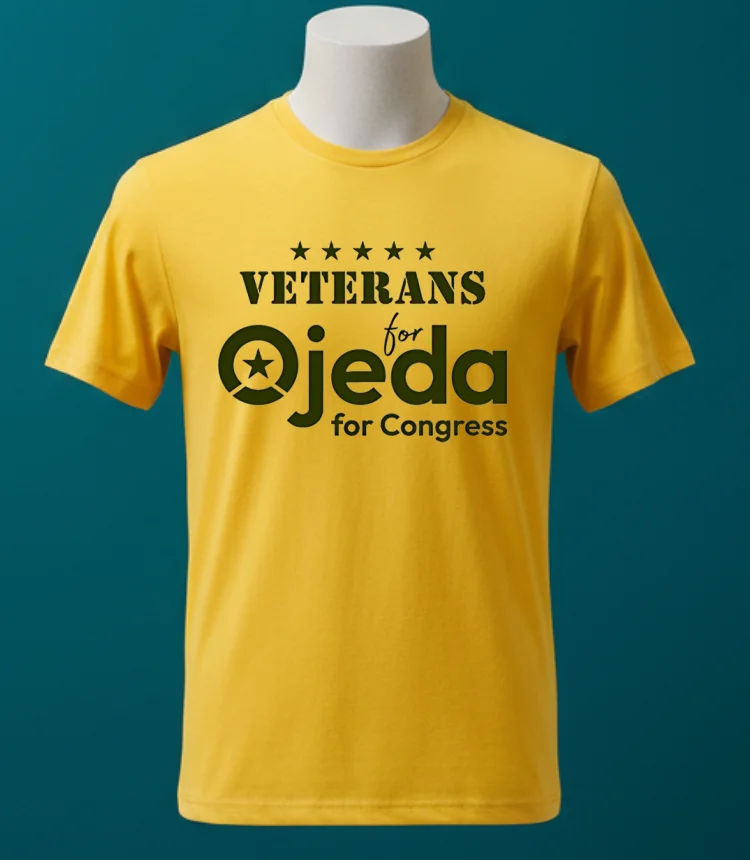 Veterans For Ojeda For Congress Shirt - yellow-t-shirt Veterans For Ojeda For Congress Shirt Yellow T Shirt 1