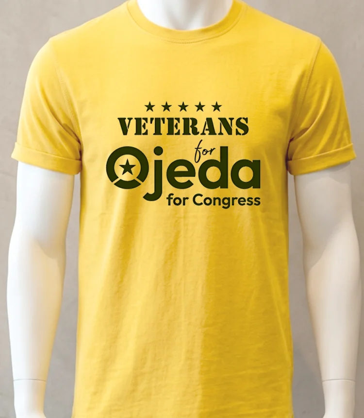 Veterans For Ojeda For Congress Shirt - yellow-t-shirt Veterans For Ojeda For Congress Shirt Yellow T Shirt