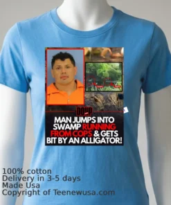 Victor Rivas, 40, Was Attacked By An Alligator While Being Chased By Police T Shirt