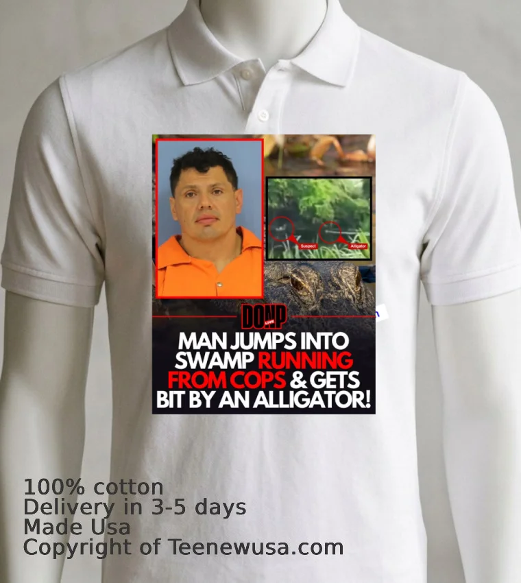 Victor Rivas, 40, Was Attacked By An Alligator While Being Chased By Police T Shirt - white-t-shirt 7 Victor Rivas 40 Was Attacked By An Alligator While Being Chased By Police T Shirt White T Shirt 7