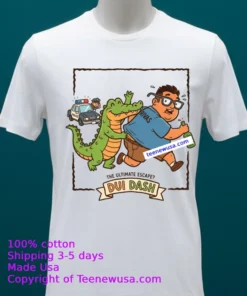 Victor Rivas, 40, Was Attacked By An Alligator While Fleeing From Police After Being Caught Driving Under The Influence Of Alcohol T Shirt