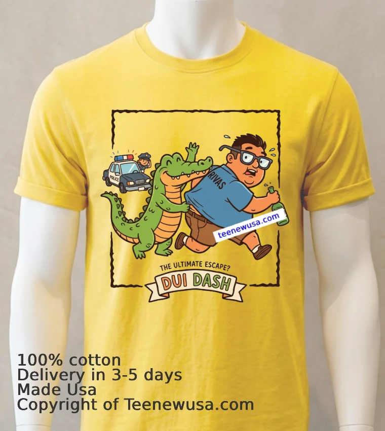 Victor Rivas, 40, Was Attacked By An Alligator While Fleeing From Police After Being Caught Driving Under The Influence Of Alcohol T Shirt - yellow-t-shirt Victor Rivas 40 Was Attacked By An Alligator While Fleeing From Police After Being Caught Driving Under The Influence Of Alcohol T Shirt Yellow T Shirt