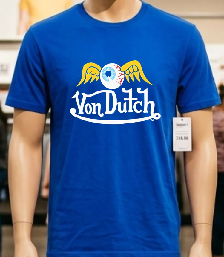 Von Dutch Flying Eye Shirt - blue-shirt Von Dutch Flying Eye Shirt Blue Shirt