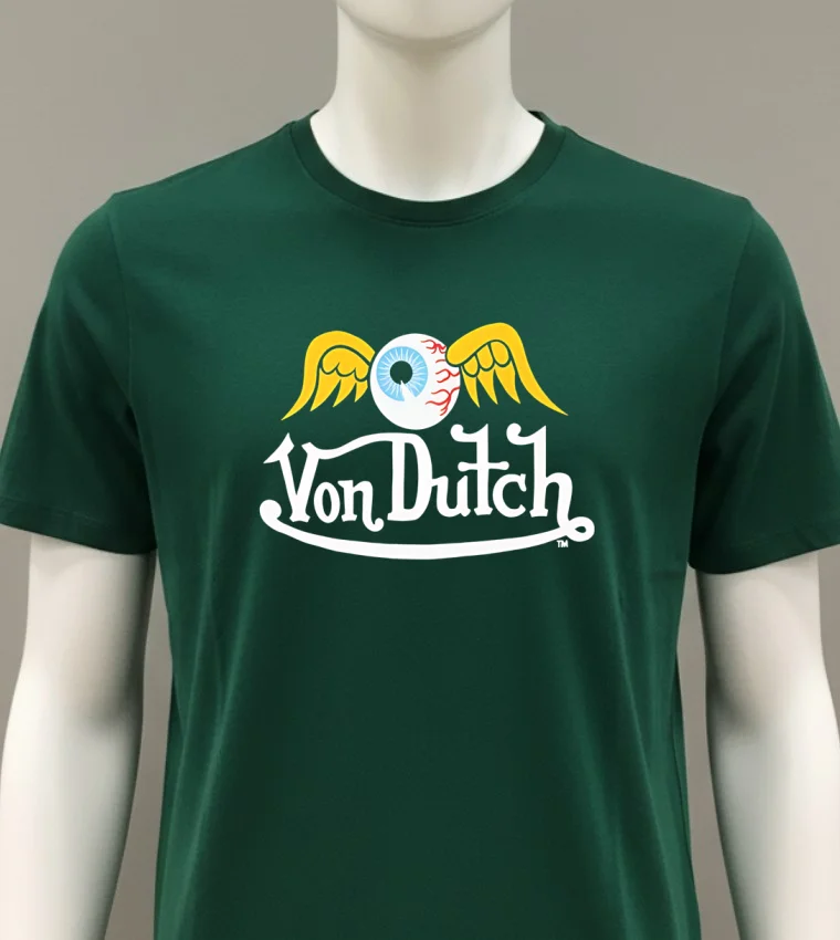 Von Dutch Flying Eye Shirt Green Shirt 1
