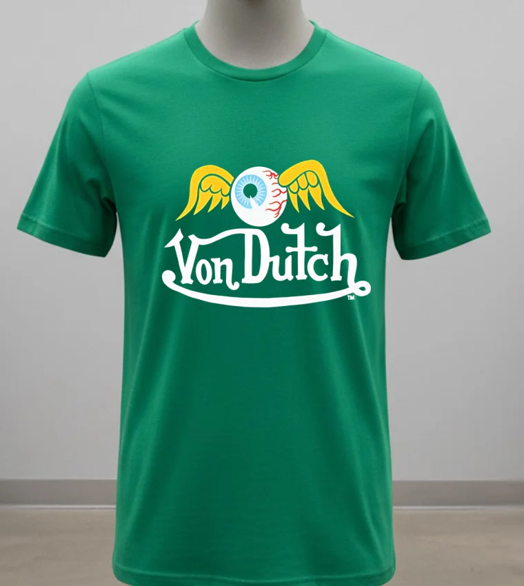 Von Dutch Flying Eye Shirt Green Shirt
