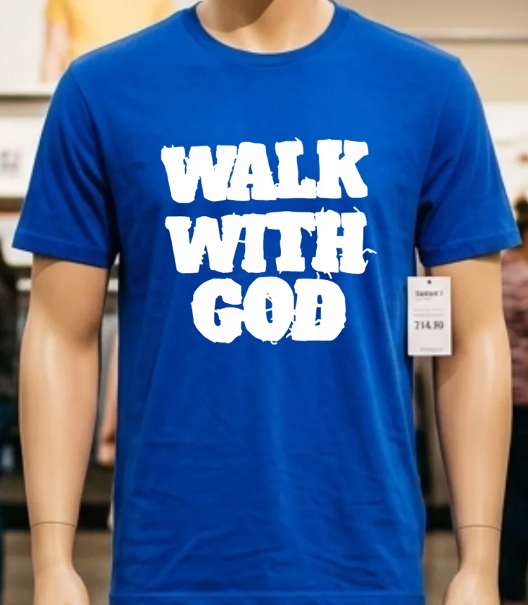 Walk With God Shirt Blue Shirt