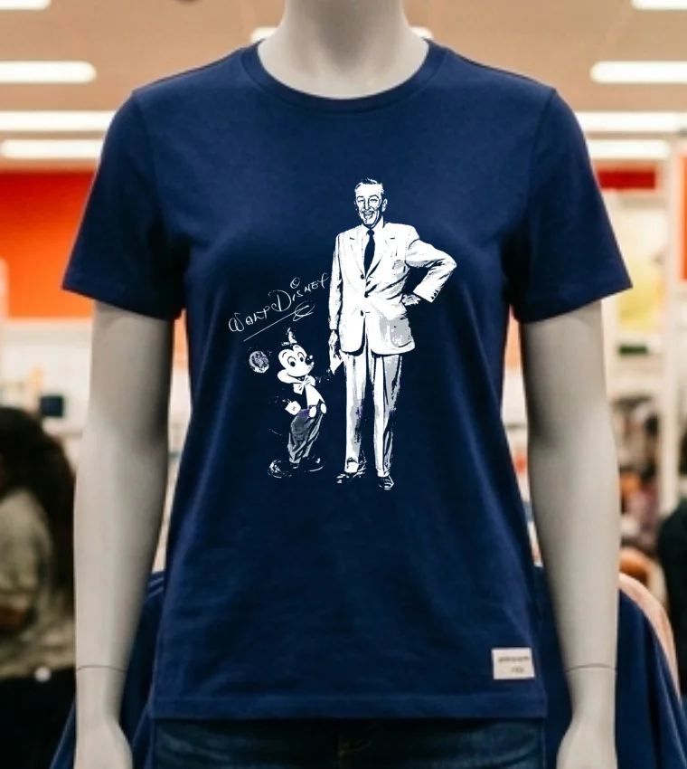 Walt Disney Mickey Mouse Magic Kingdom Disneyland Vacation Vintage Shirt - navy-shirt Walt Disney Mickey Mouse Magic Kingdom Disneyland Vacation Vintage Shirt Navy Shirt 1
