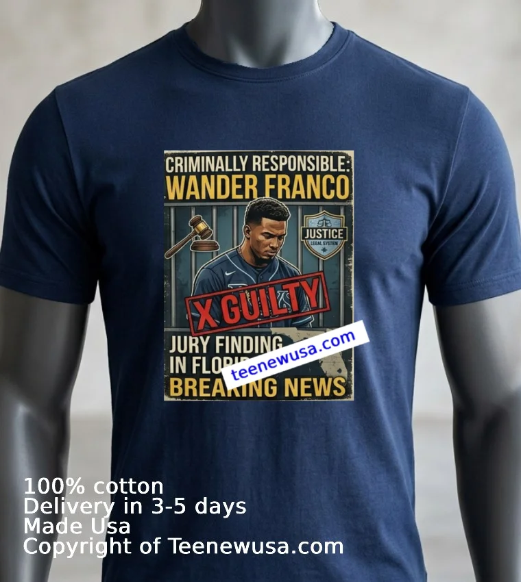 Wander Franco Found Criminally Responsible T Shirt - navy-shirt 3 Wander Franco Found Criminally Responsible T Shirt Navy Shirt 3