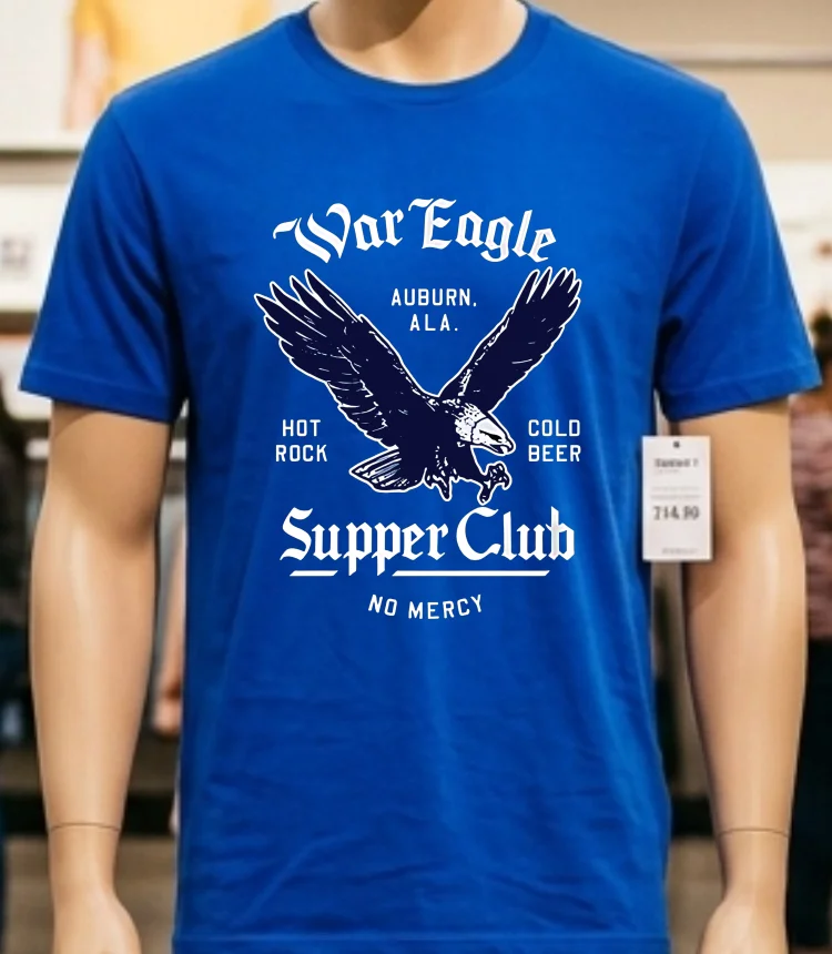War Eagle Supper Club Shirt - blue-shirt War Eagle Supper Club Shirt Blue Shirt