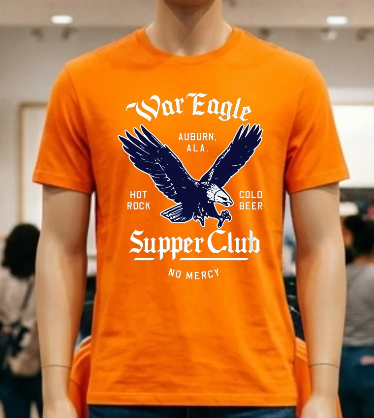 War Eagle Supper Club Shirt - orange-shirt War Eagle Supper Club Shirt Orange Shirt 1
