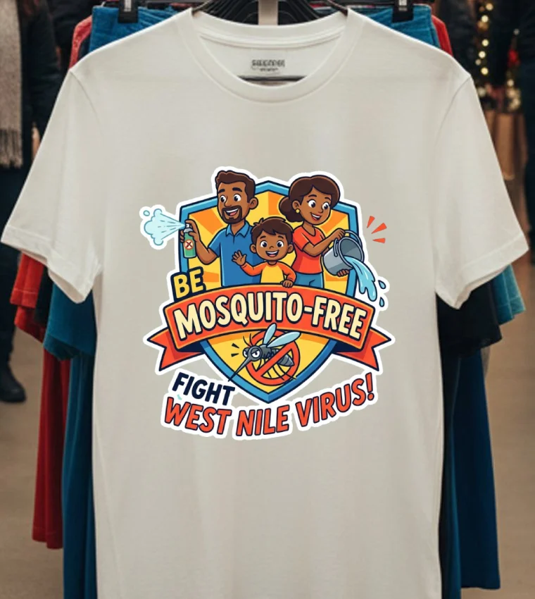 Warning About West Nile Virus Transmitted By Mosquitoes T Shirt - white-t-shirt Warning About West Nile Virus Transmitted By Mosquitoes T Shirt White T Shirt