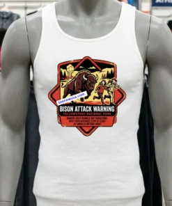Warning Bison Attack Tourists At Yellowstone T Shirt