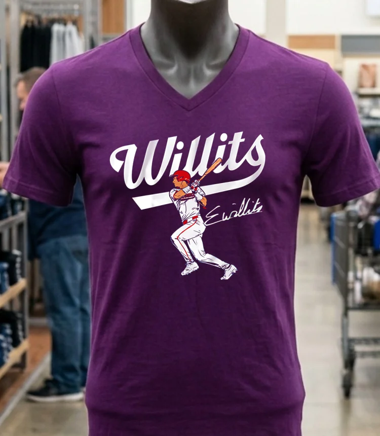 Washington Nationals Eli Willits Slugger Swing Signature Shirt Purple Shirt
