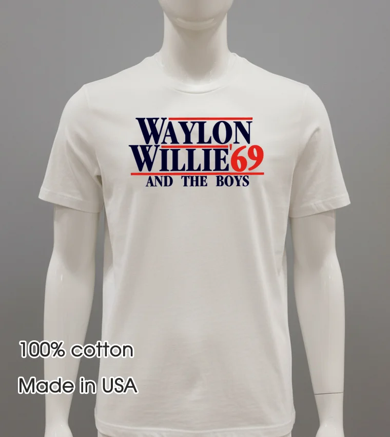 Waylon Willie 69 And The Boys Shirt - white-t-shirt Waylon Willie 69 And The Boys Shirt White T Shirt 2