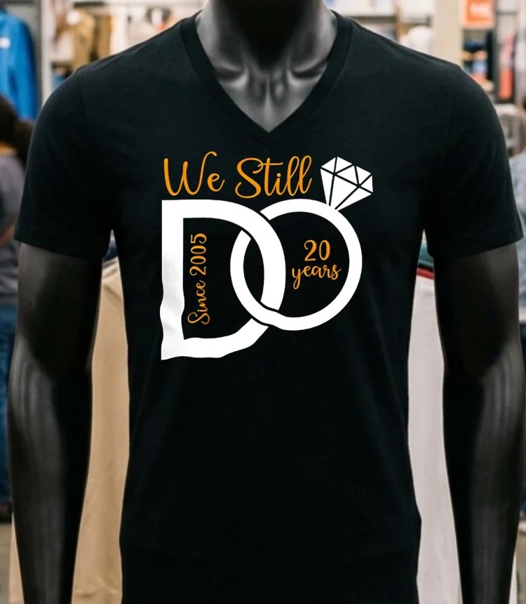 We Still 20 Years Wedding Anniversary Since 2025 Shirt - balck-shirt We Still 20 Years Wedding Anniversary Since 2025 Shirt Balck Shirt 1