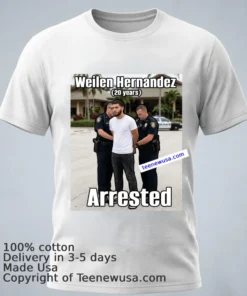 Weilen Hernandez (20 Years Old, Residing In Miami) Was Arrested In Connection With The Margaritaville Resort In Hollywood T Shirt