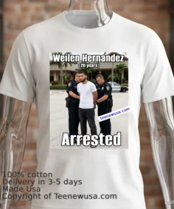 Weilen Hernandez (20 Years Old, Residing In Miami) Was Arrested In Connection With The Margaritaville Resort In Hollywood T Shirt