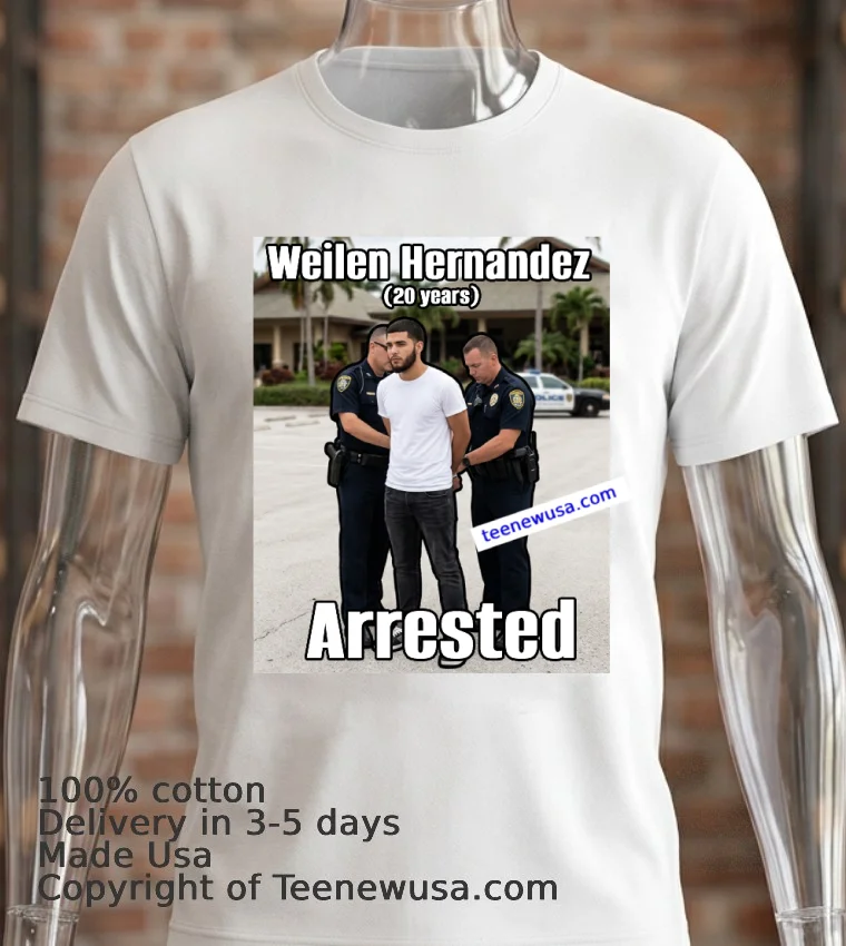 Weilen Hernandez (20 Years Old, Residing In Miami) Was Arrested In Connection With The Margaritaville Resort In Hollywood T Shirt - white-t-shirt 2 Weilen Hernandez 20 Years Old Residing In Miami Was Arrested In Connection With The Margaritaville Resort In Hollywood T Shirt White T Shirt 2