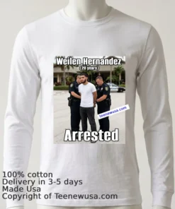 Weilen Hernandez (20 Years Old, Residing In Miami) Was Arrested In Connection With The Margaritaville Resort In Hollywood T Shirt