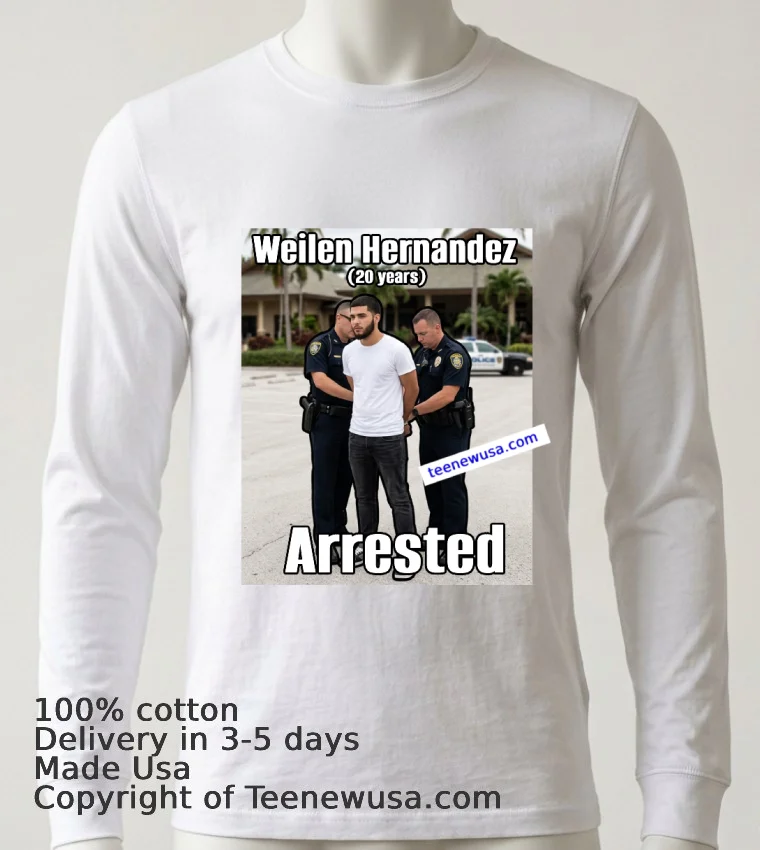 Weilen Hernandez 20 Years Old Residing In Miami Was Arrested In Connection With The Margaritaville Resort In Hollywood T Shirt White T Shirt 6