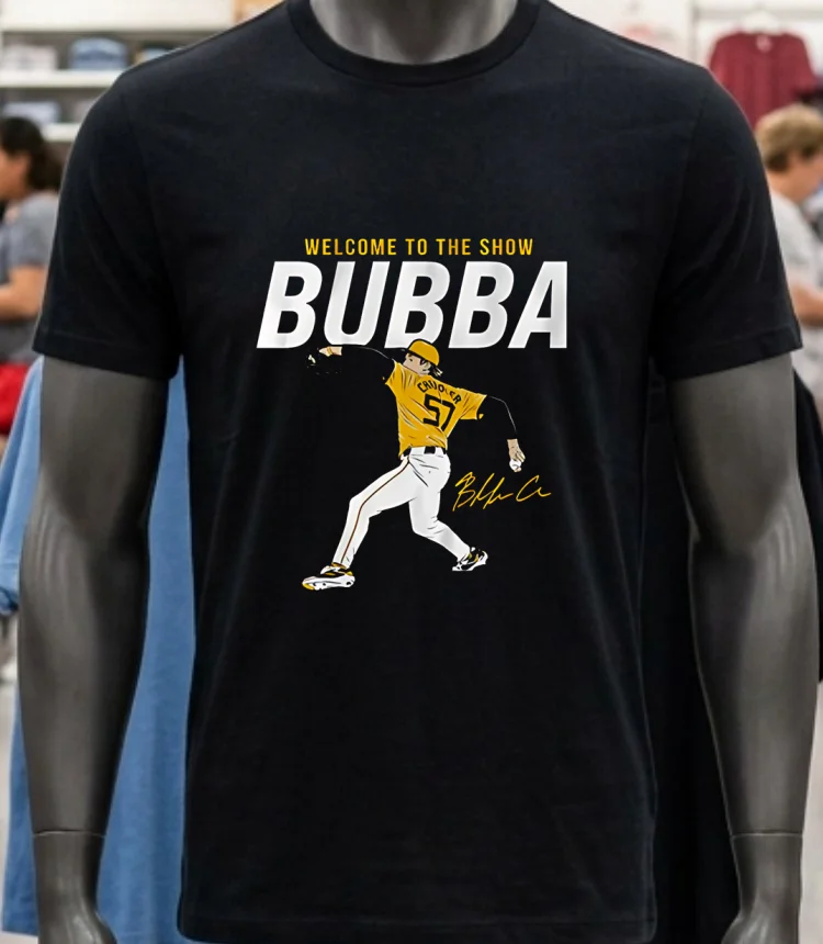 Welcome To The Show Bubba Chandler Pittsburgh Pirates Signature Shirt - balck-shirt Welcome To The Show Bubba Chandler Pittsburgh Pirates Signature Shirt Balck Shirt