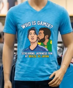 Who Is Gamix The Screaming Japanese Fan At Brazil Vs Japan Match T Shirt