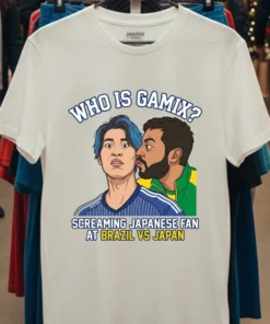 Who Is Gamix The Screaming Japanese Fan At Brazil Vs Japan Match T Shirt
